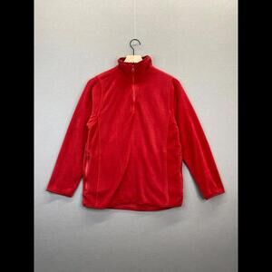 Tommy Hilfiger Womens Red Sweater Fleece Mock Neck Zipped Size 16 "